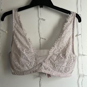 Victoria Secret unpadded/unlined Deep V Lace Bra